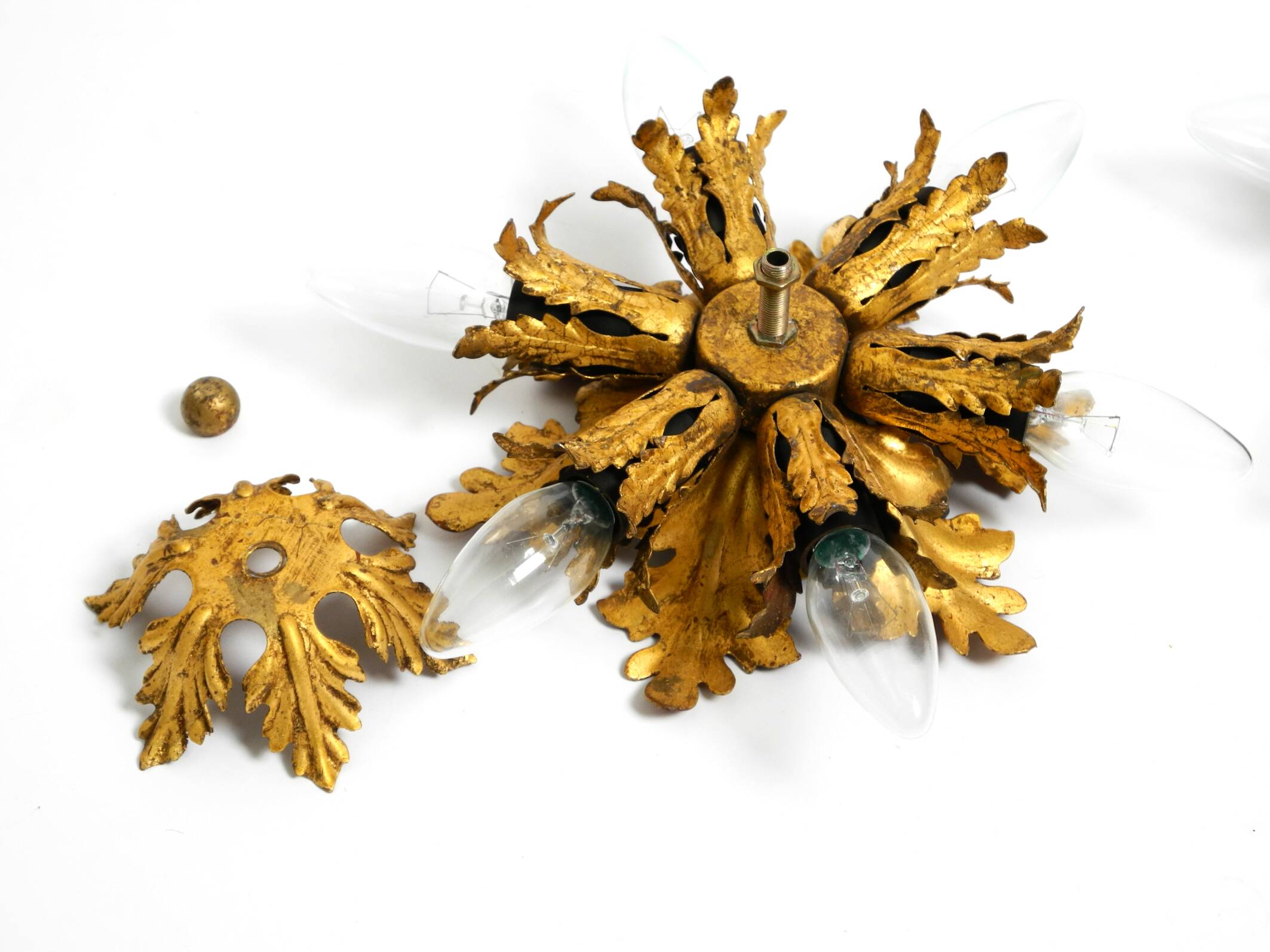 Set of three beautiful 1960s Italian ceiling or wall lamps by Banci Firenze