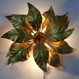 Golden Flower Shape Flushmounts by Hans Kögl, 1970s, Set of 2