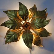 Golden Flower Shape Flushmounts by Hans Kögl, 1970s, Set of 2