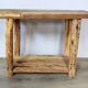 Petite console en bois brut ancien