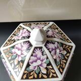 Bonbonnière/pot thé/Gingembre. Stylé Asiatique, Motifs floraux/pivoines. Décor Exclusiv, Made in Italy