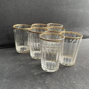 7 gobelets Baccarat service Chicago taille 6410 dorés