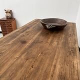 Antique farm table, fully restored, with 3 drawers