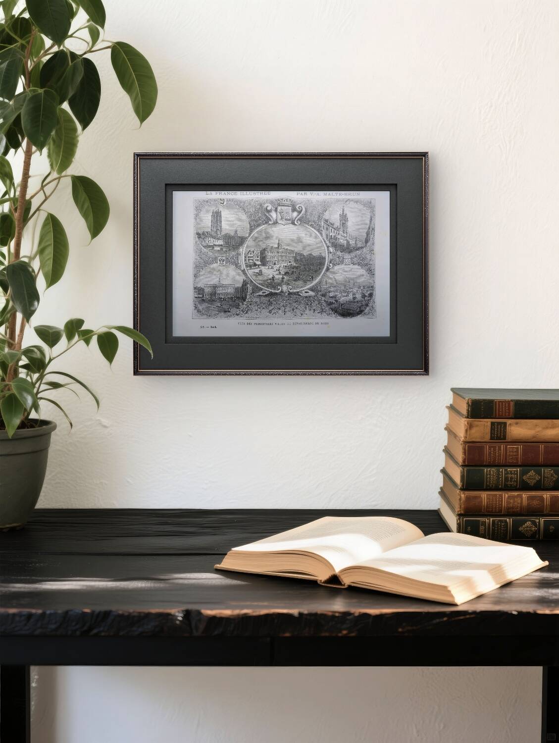 The main cities of the North, vintage engraving, printed in 1883.