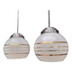 Pair of opaline pendant lights