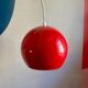 Vintage 70s red ball chandelier