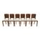 Six Art Dèco Italian Walnut Dining Chairs, 1940s