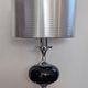 Lampe Space Age en chrome et verre