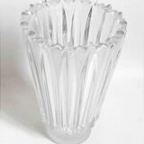 Molded pressed glass vase 1960s Height 22 cm