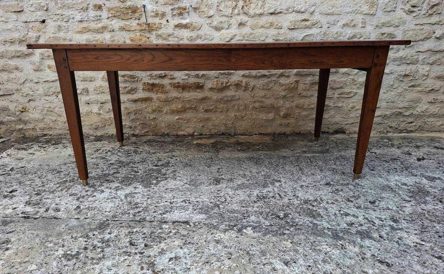 Table de ferme en chêne et sapin