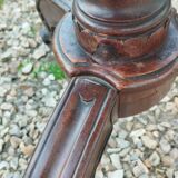 Table de chevet, table d'appoint ancienne style Louis XVI en bois et plateau en marbre