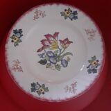 6 hand-painted plateq plates. longwy