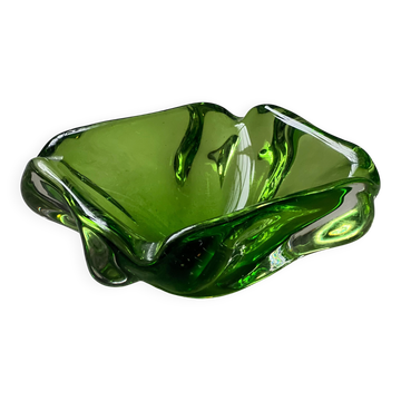 Green Murano glass , 1960's contemporary glass hand made in Italy
