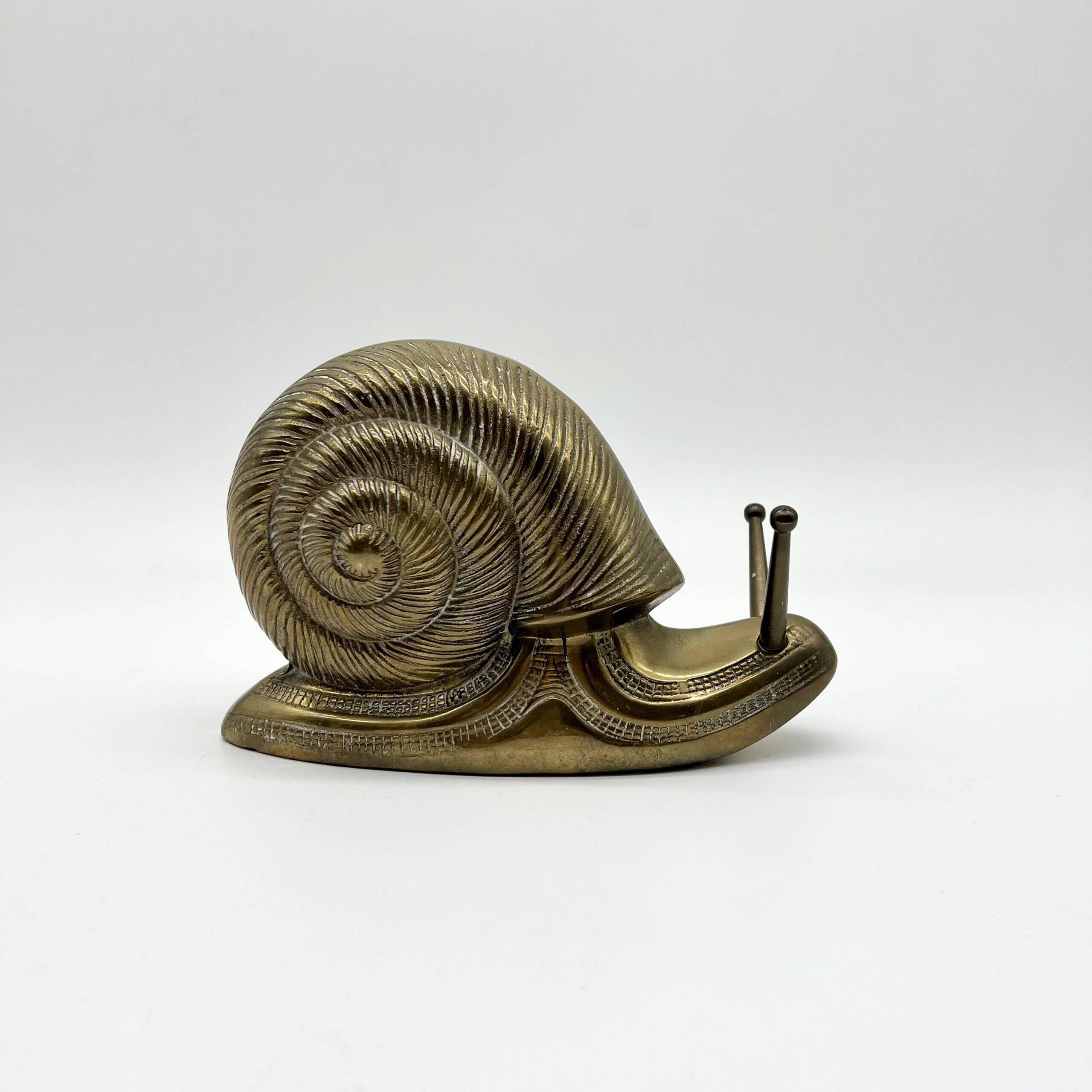 "XXL" brass snail – Germany, 1970s