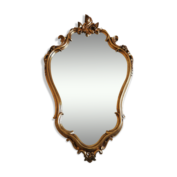 Miroir rococo doré 70x40cm | Selency
