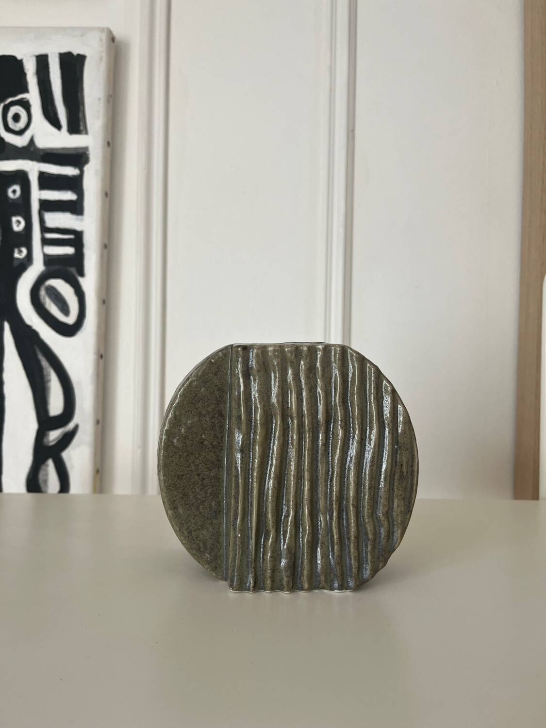 Handcrafted ceramic soliflore vase 1970