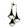 Mis-Century Stilnovo style pendant with three lights. Italy 1950s