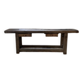 Solid oak console workbench 220cm