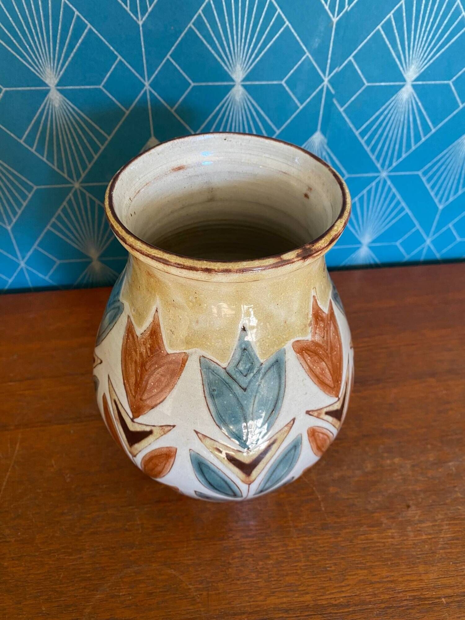 Set of 3 Malarmey Ceramics Vallauris Jug Vase Tulips Flower Holder