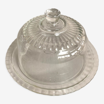 Cloche en verre avec assiette