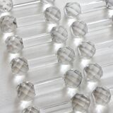 11 vintage faceted crystal knife holders