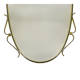 Elegant wall mirror in brass and black from the mid-century, Italy, 1950s.