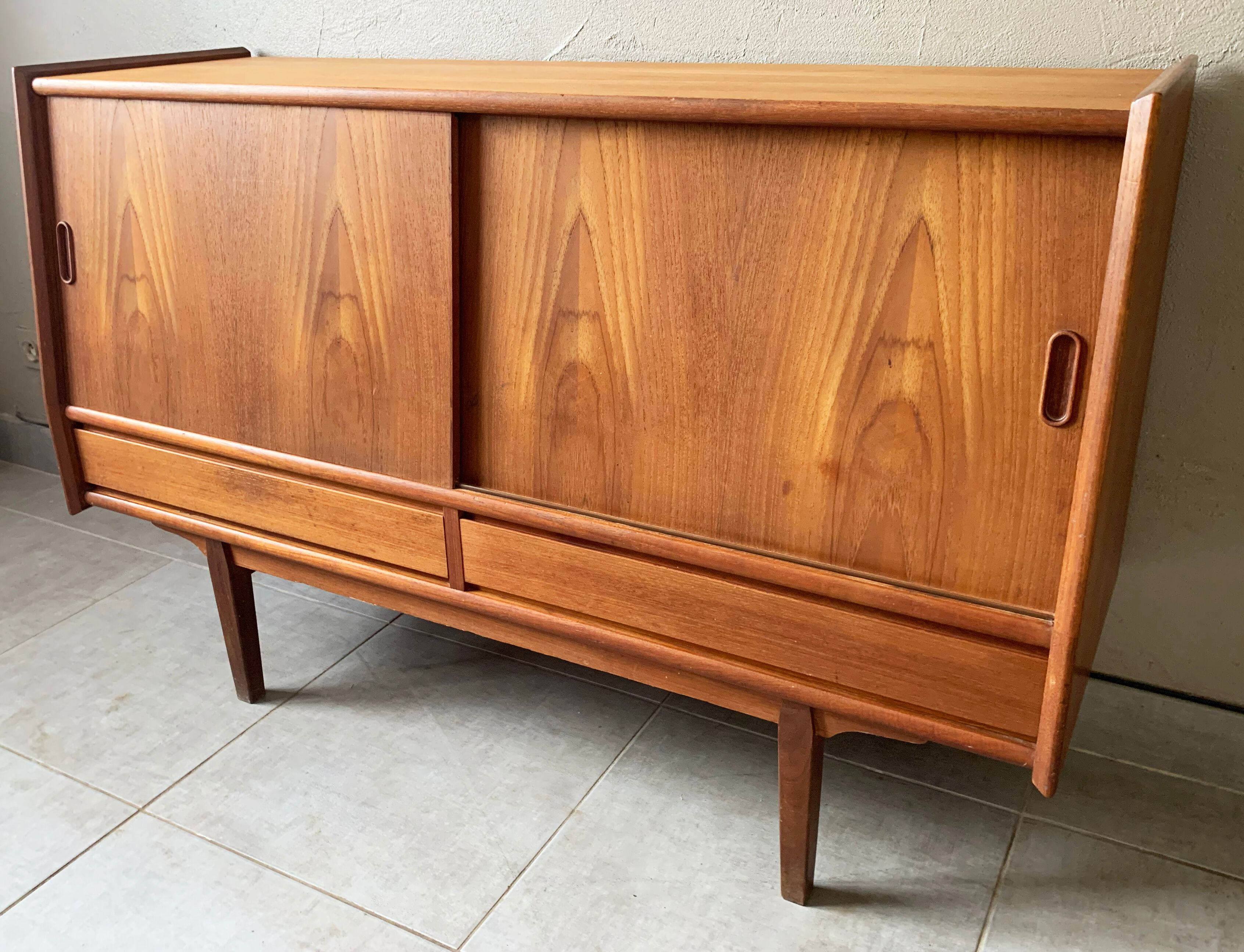 Danish vintage teak enfilade, 60s