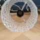 Vintage pendant chandelier in molded glass and brass