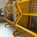 Industrial storage shelves yellow