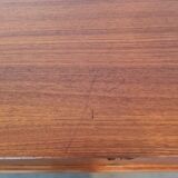 X-Large teak sideboard with tambour doors, Omer lefevre 1960s Belgium