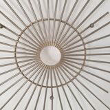 Metal sun mirror support height 70cm width 56cm - 60s