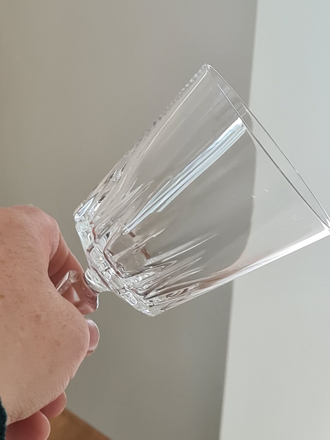 Crystal water glasses from Arques