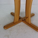 Round Solid Pinewood Dinning Table, 1970's Denmark
