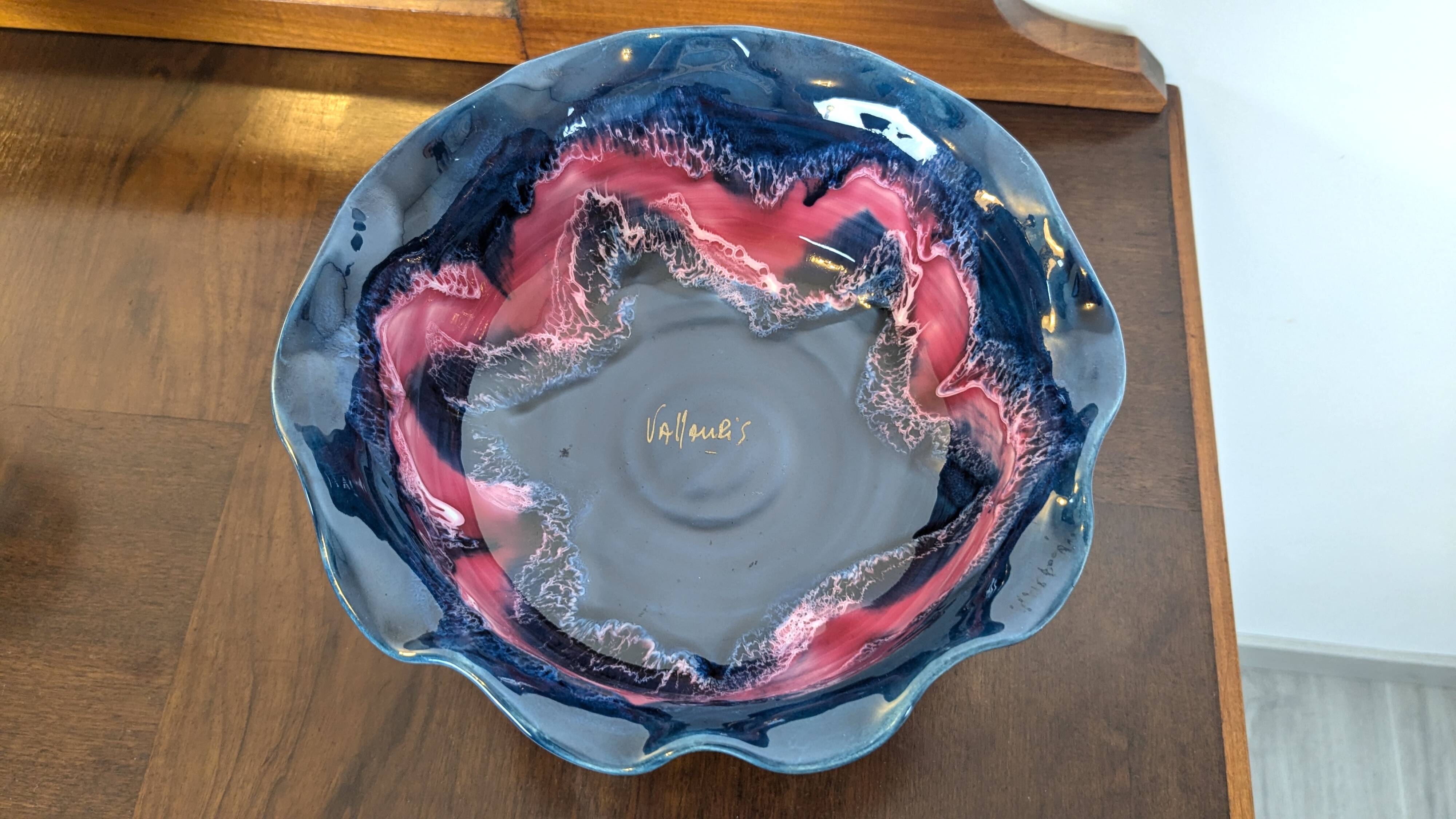 Large ceramic bowl by Raymond Fassy for Vallauris