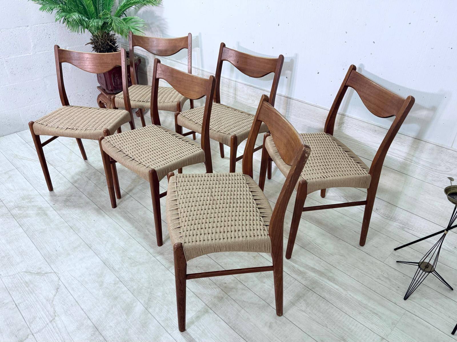 6 Chaises scandinaves teck Arne Wahl Iversen