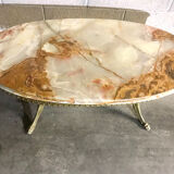 Table basse marbre et laiton