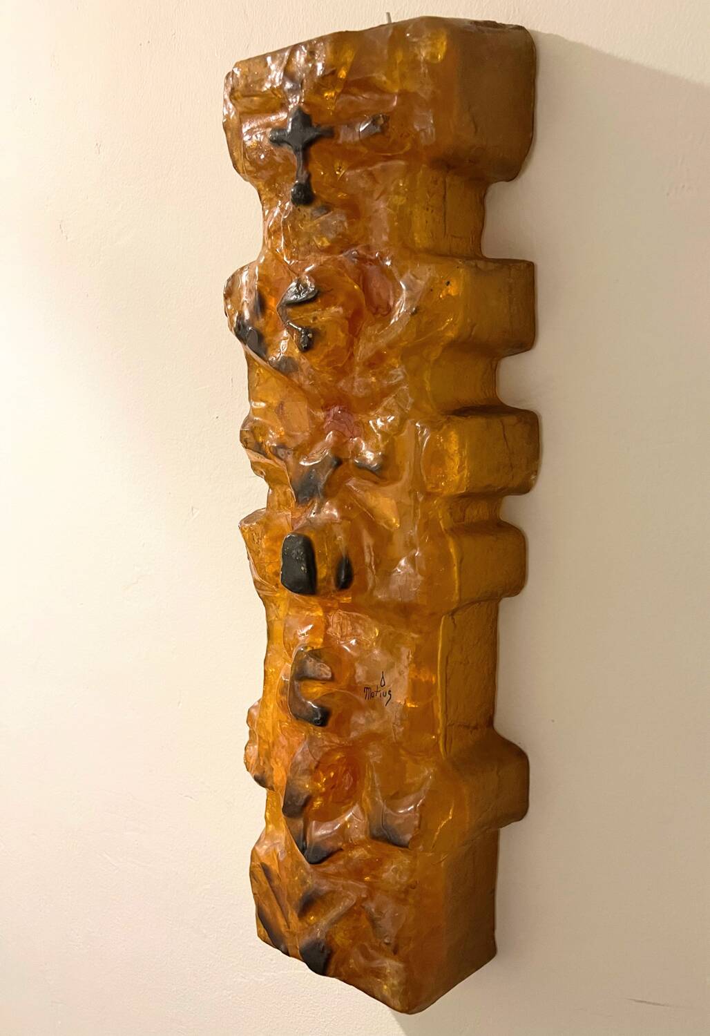 Matius Totem French Pop Art wall lights, sculpture, 1970