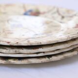 Set of 4 old polychrome plates