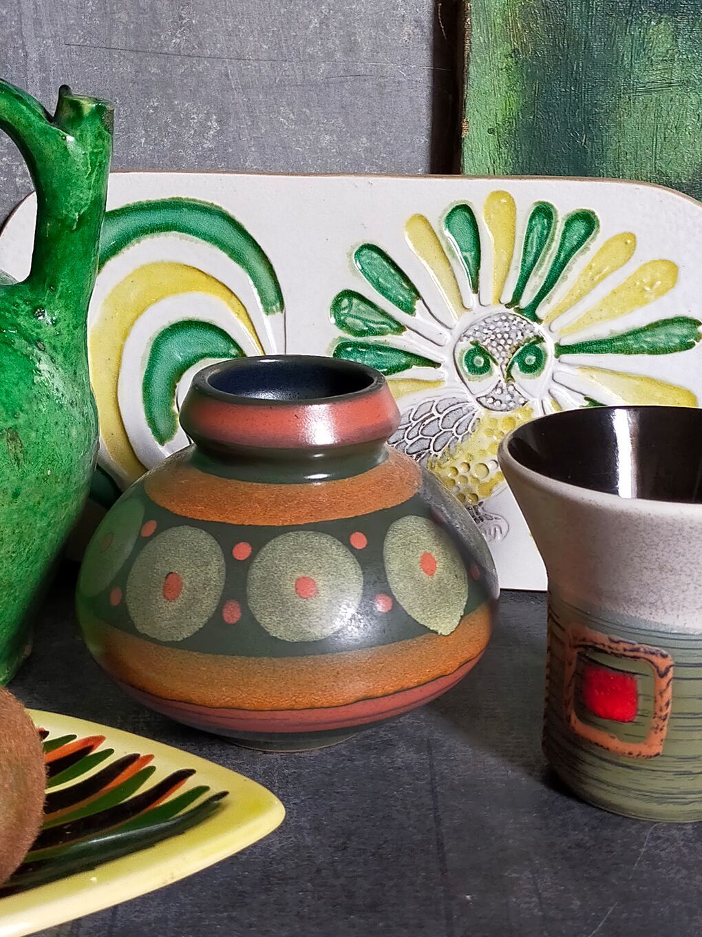 Duo of vases, vintage Scandinavian ceramics