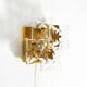 1960s Kinkeldey crystal glass and brass wall lamp in mint condition