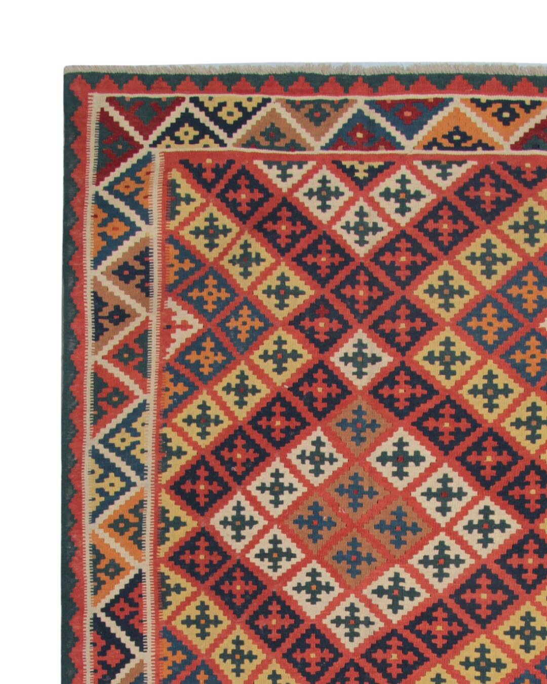 Handmade Vintage Kilim Runner Rug, Geometric Tribal Design 300 × 147 cm