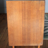 Vintage rattan wood chest of drawers