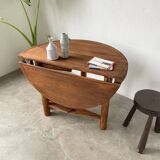 Round folding pine table mountain furniture