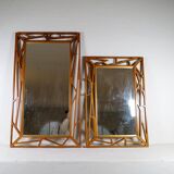 Rare large mirror "Konkret" Mid-Century Yngve Ekström by Eden Spegel in Sweden