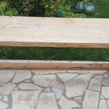 Loom table in solid oak 240 x 58 cm. 1920.