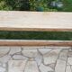 Loom table in solid oak 240 x 58 cm. 1920.