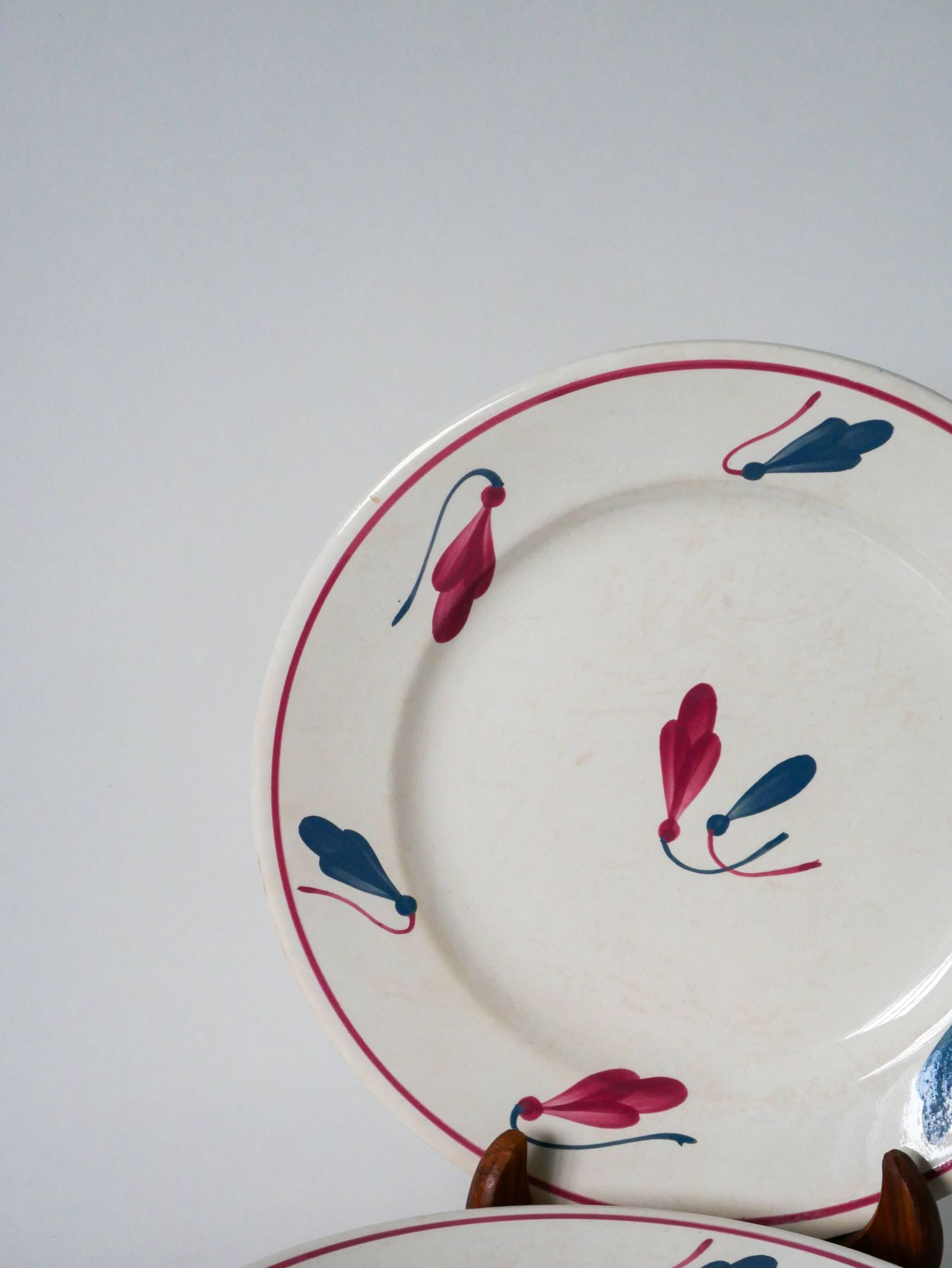 Set of 6 flat plates Givors model Perce-Neige 1950