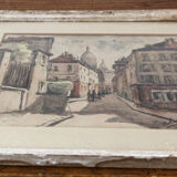 Aquarelle Montmartre, signed