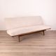 Canapé vintage des années 60 en bois de teck et tissu design danois