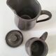 Duo verseuse et pot à lait en grès brun – céramique vintage